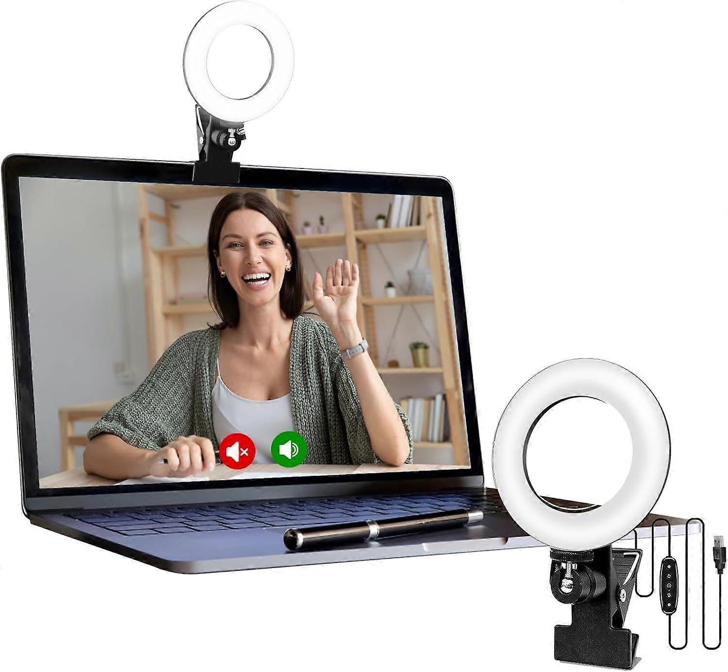 Video Conference Lighting Kit, Ring Light for Monitor Clip On,for Remote Working, Distance Learning
