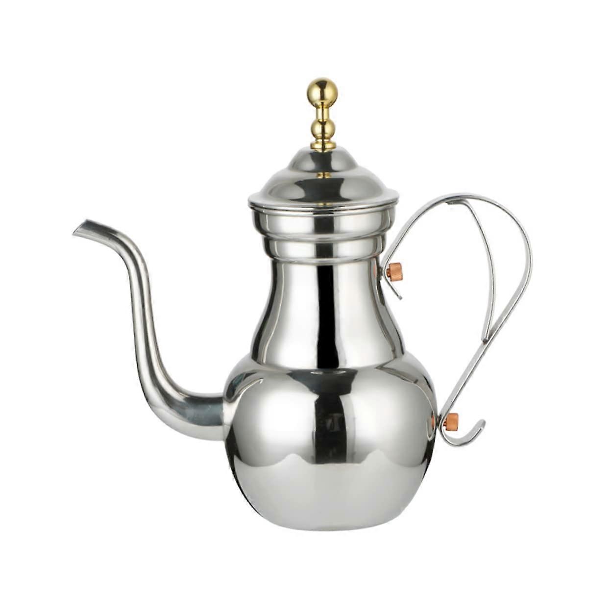 Stainless Steel Coffee Pot with Mesh Filter, Long Spout Tea Kettle, Rust Resistant Design