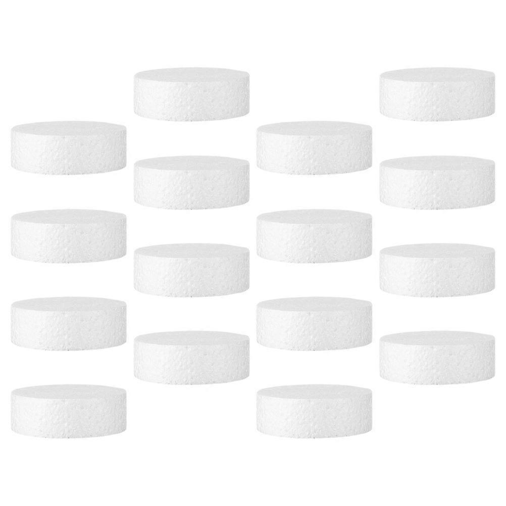 White Foam Circles for Crafts Foam Blocks with 16Pcs for Creative Projects
