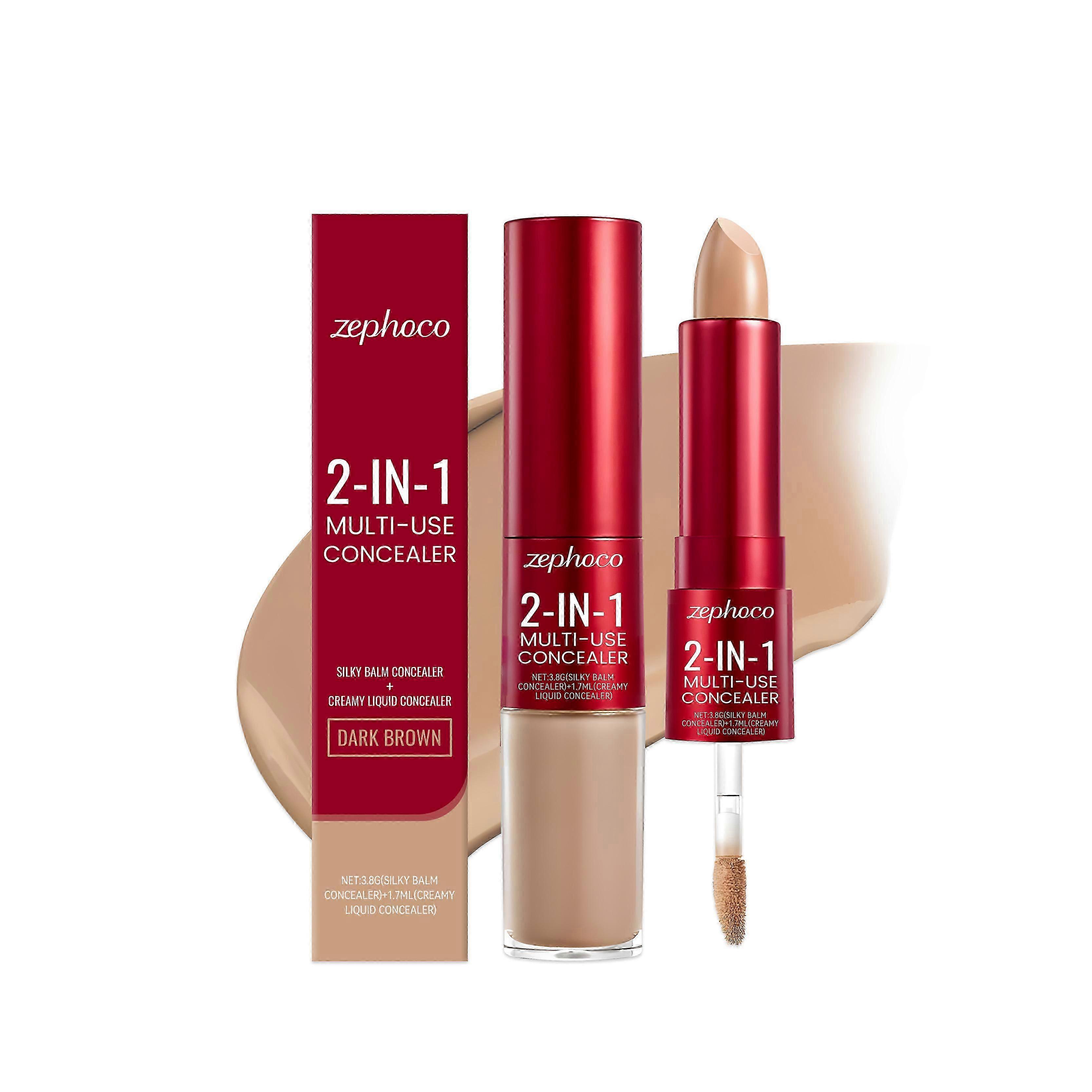 Zephoco Deep Brown Hydrating Concealer Is A Hydrating, Light, Long-Lasting, Natural And Skin-Smoothing Concealer