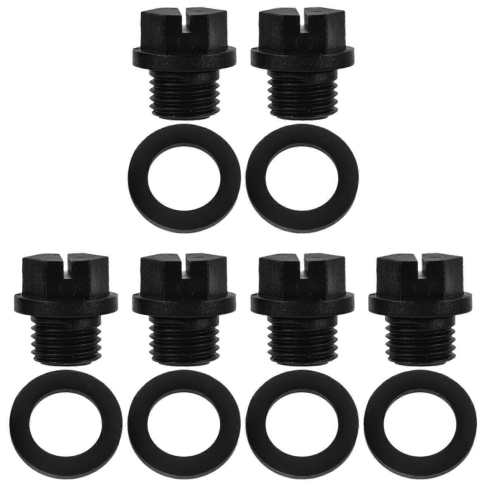 Pool Pump Plug Leak Sealers for Sink 6Pcs Black Rubber Material