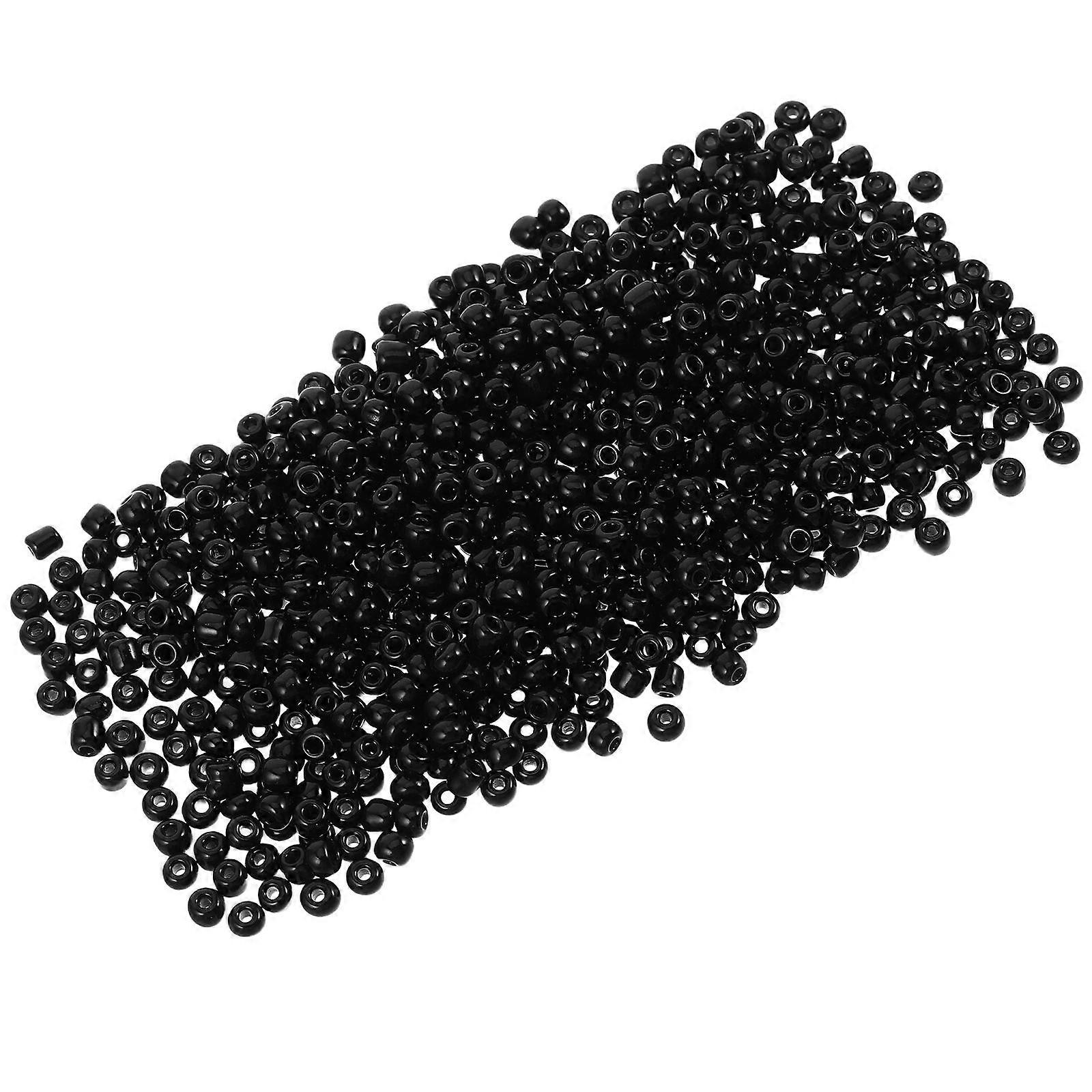 4000Pcs Black Cross Stitch Beads for Jewelry Making Spacer Beads