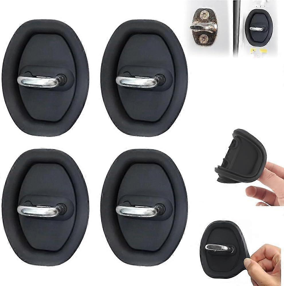 4 Pcs Car Door Latch Cover, Universal Silicone Protector, Durable Scratch Guard, Easy Install
