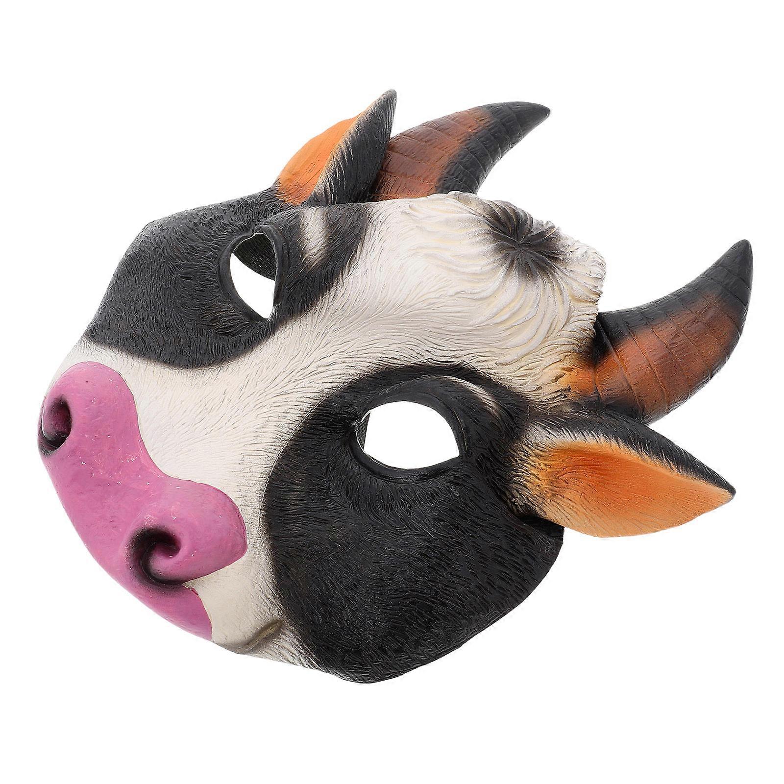 Realistic Cow Mask for Masquerade and Costume Piece