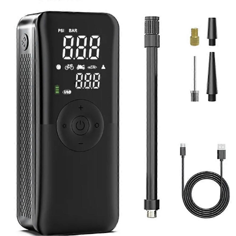 Rechargeable Air Pump Tire Inflator Portable Compressor Digital Cordless Car Tyre Inflator for Motocycle Bicycle Balls