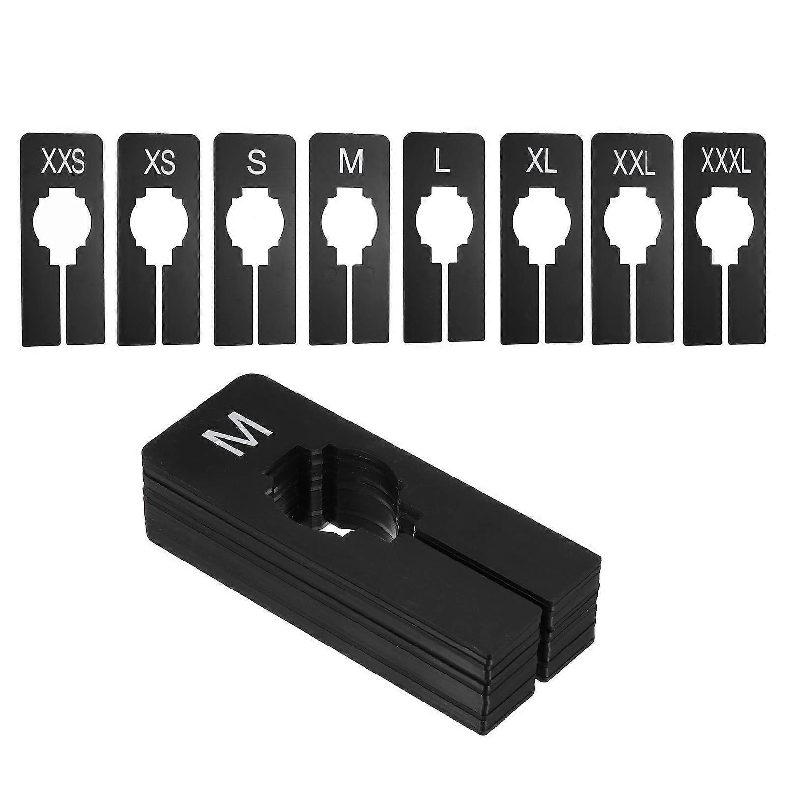 Closet Dividers 16 Pack Black Clothing Rack Size Separators with Blank Labels for Wardrobe Organization