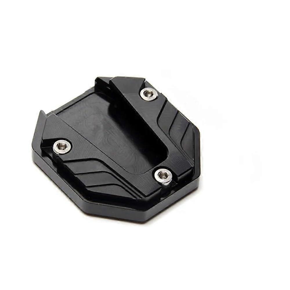 Motorcycle Kickstand Pad AntiSlip Wide Base Side Stand Extension Plate Stable Parking Support Black