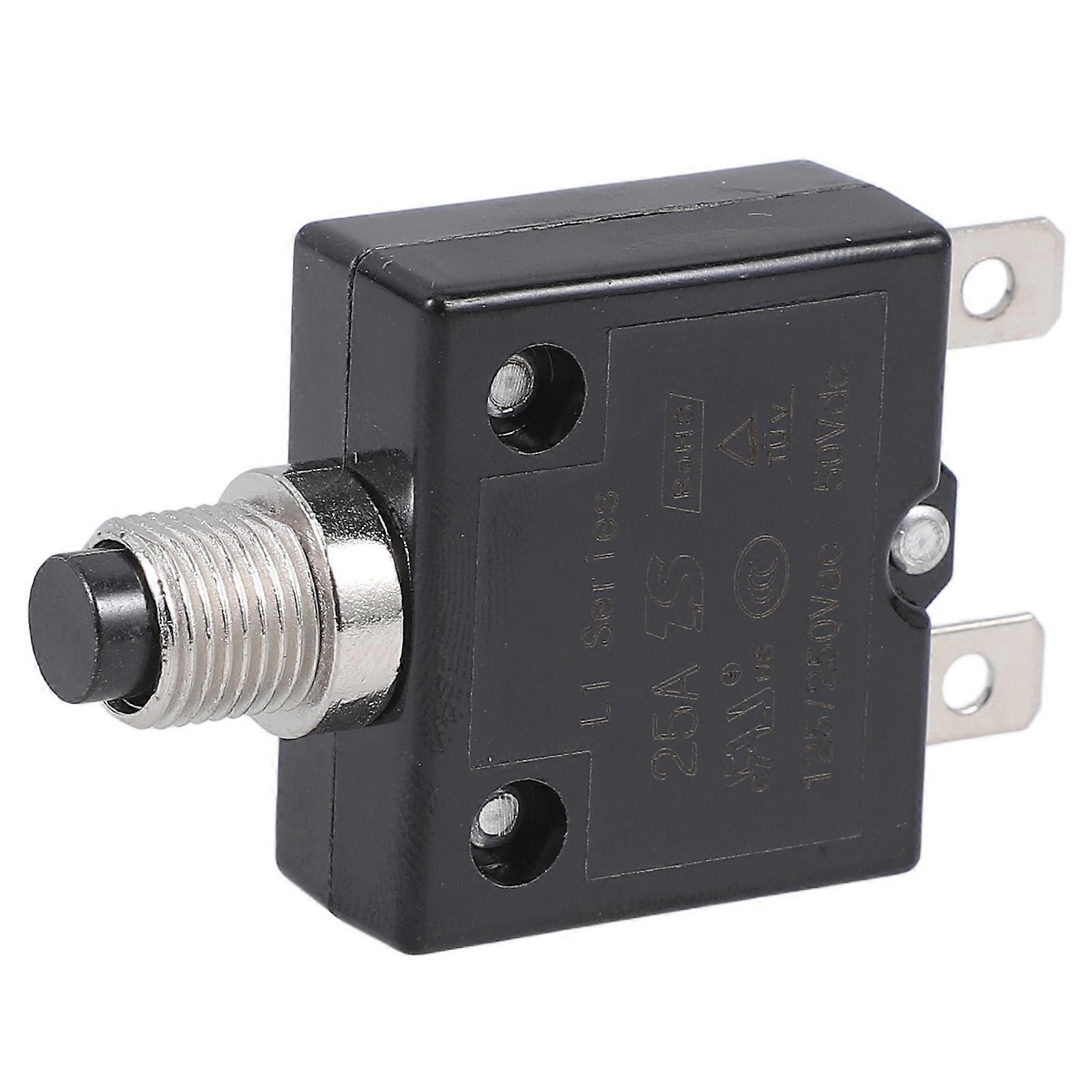 Overload Protector Push Button Circuit Breaker Manual Reset 25A for Use