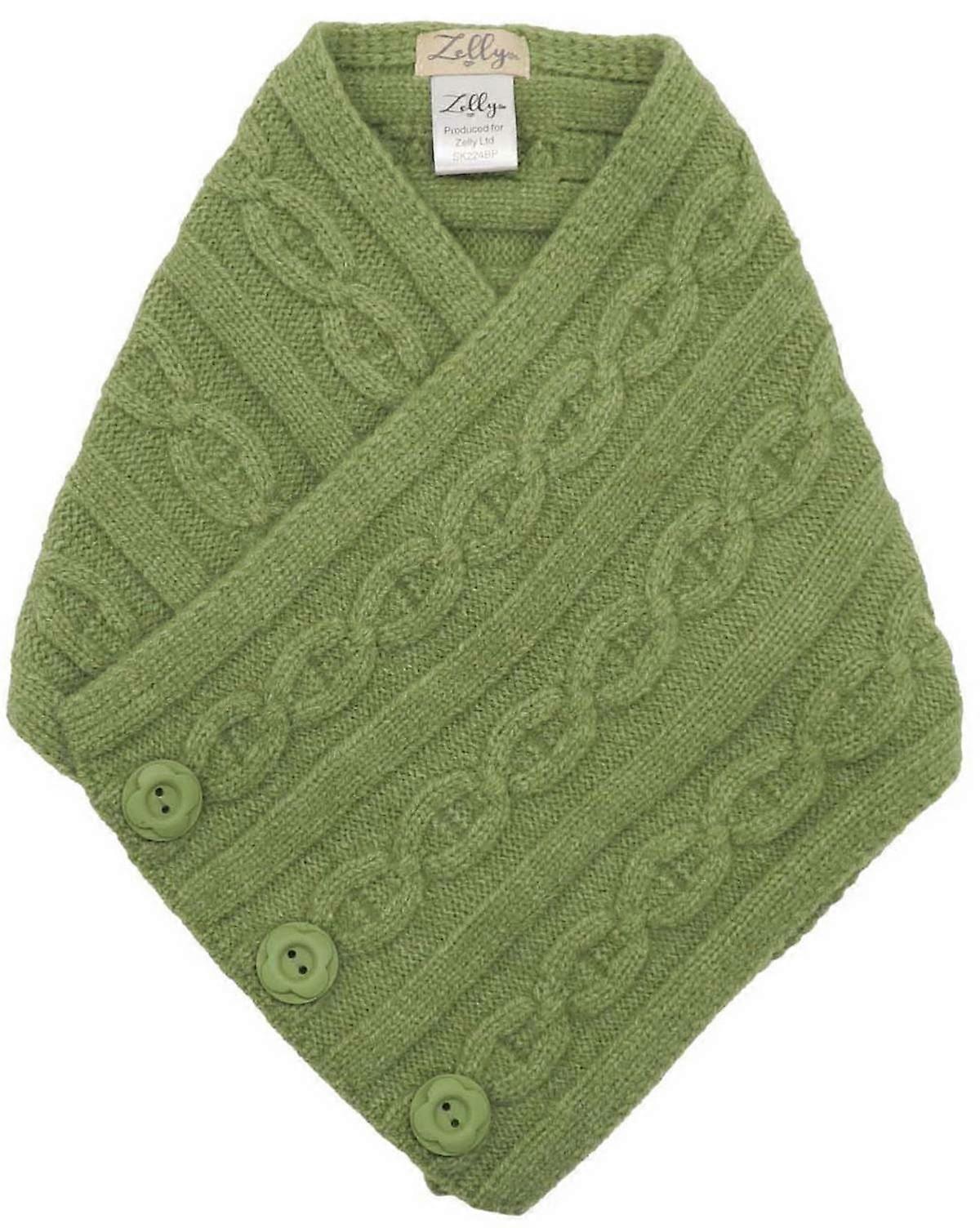 Zelly Button Tippet - Green