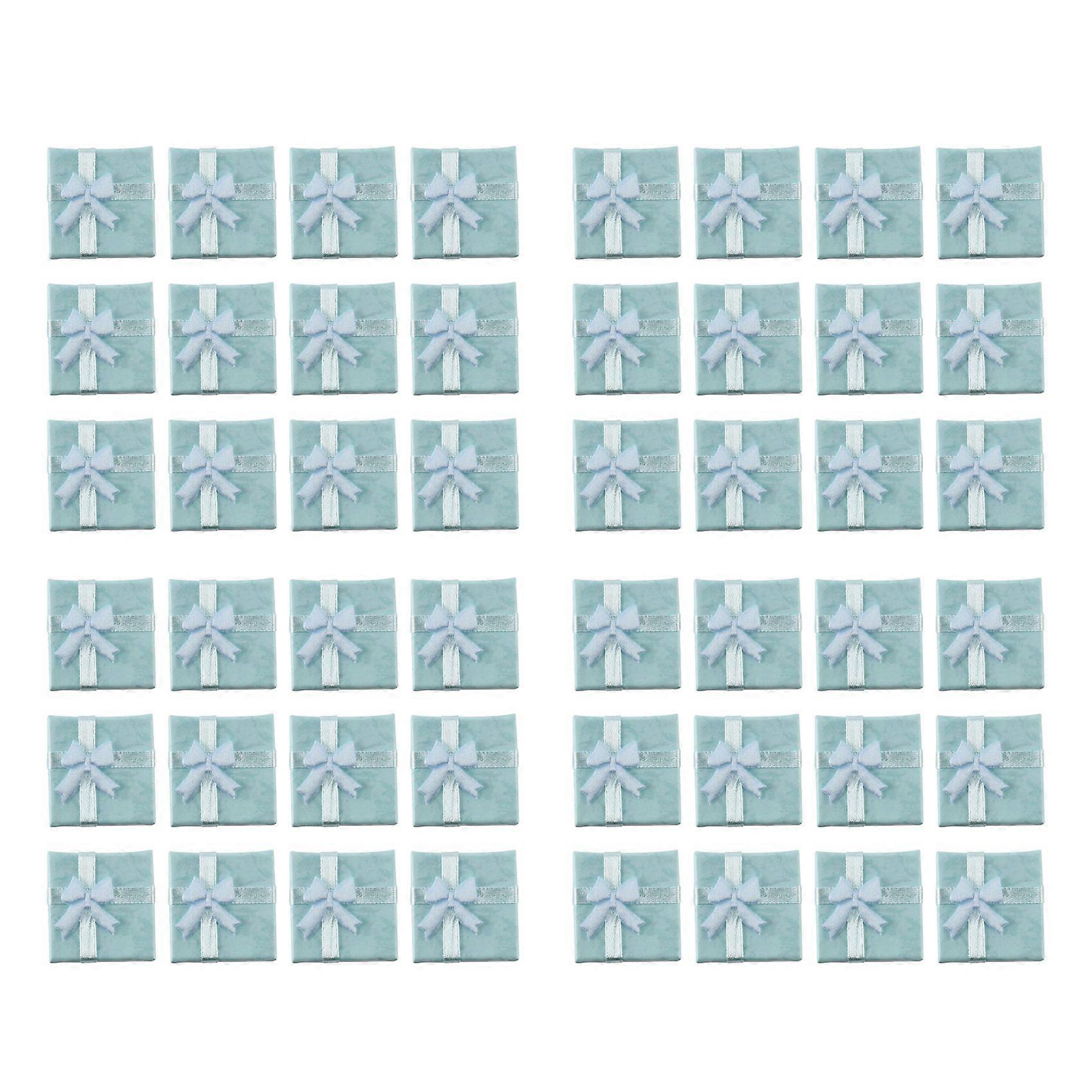 48Pcs BlueJewelry Ring Earrings Bangle Gift Boxes Cutely Small Gift Box