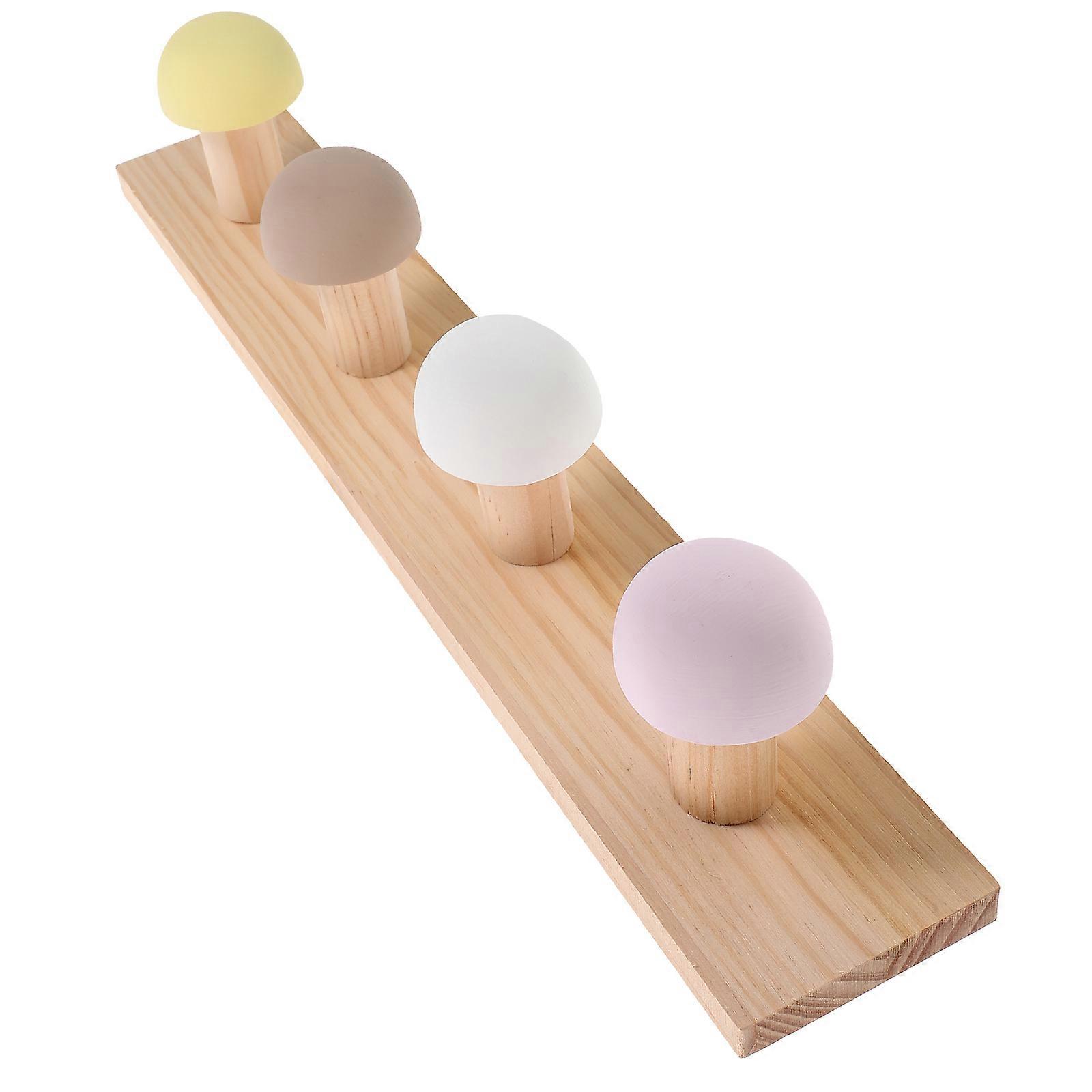 Wood Wall Hooks for Home Use Sturdy Storage Rack 1 Set