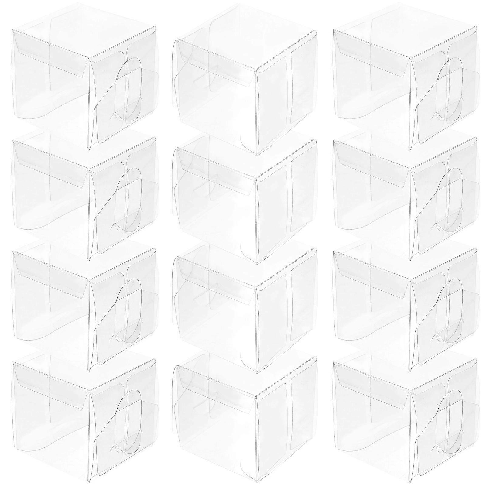 Clear Gift Boxes PVC Transparent Boxes for Storage 20Pcs Durable Design