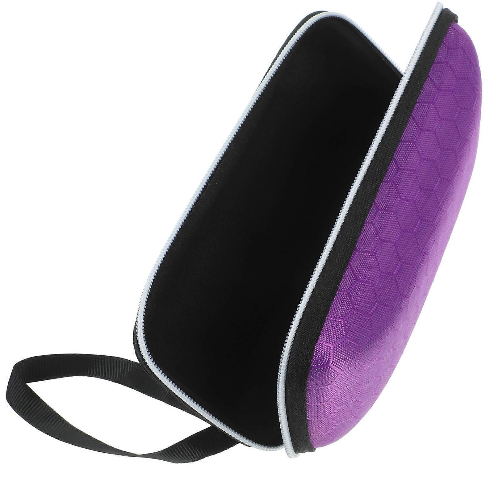 Purple Eyeglasses Case Zipper for Storage Glasses 1Pcs Honeycomb Pattern