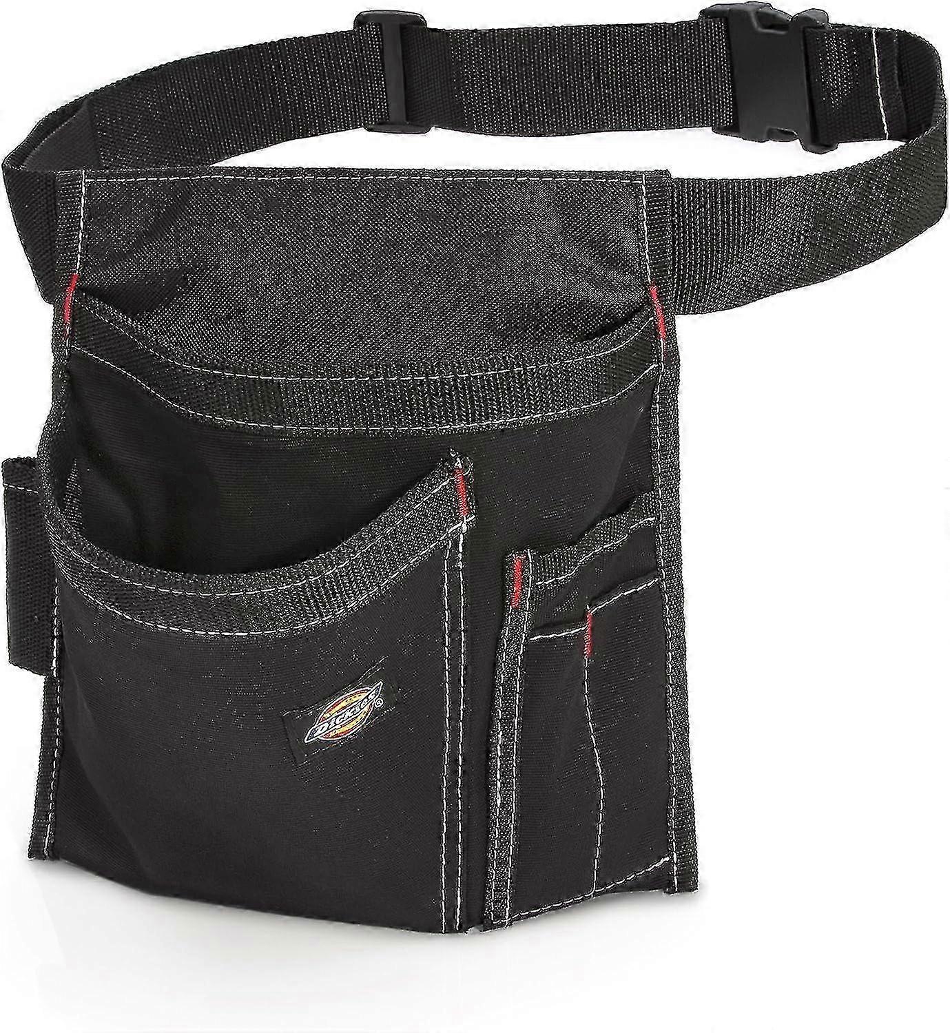 5-pocket Single Side Tool Belt Pouch/work Apron, Durable Canvas Construction, Adjustable Belt For Custom Fit, Black