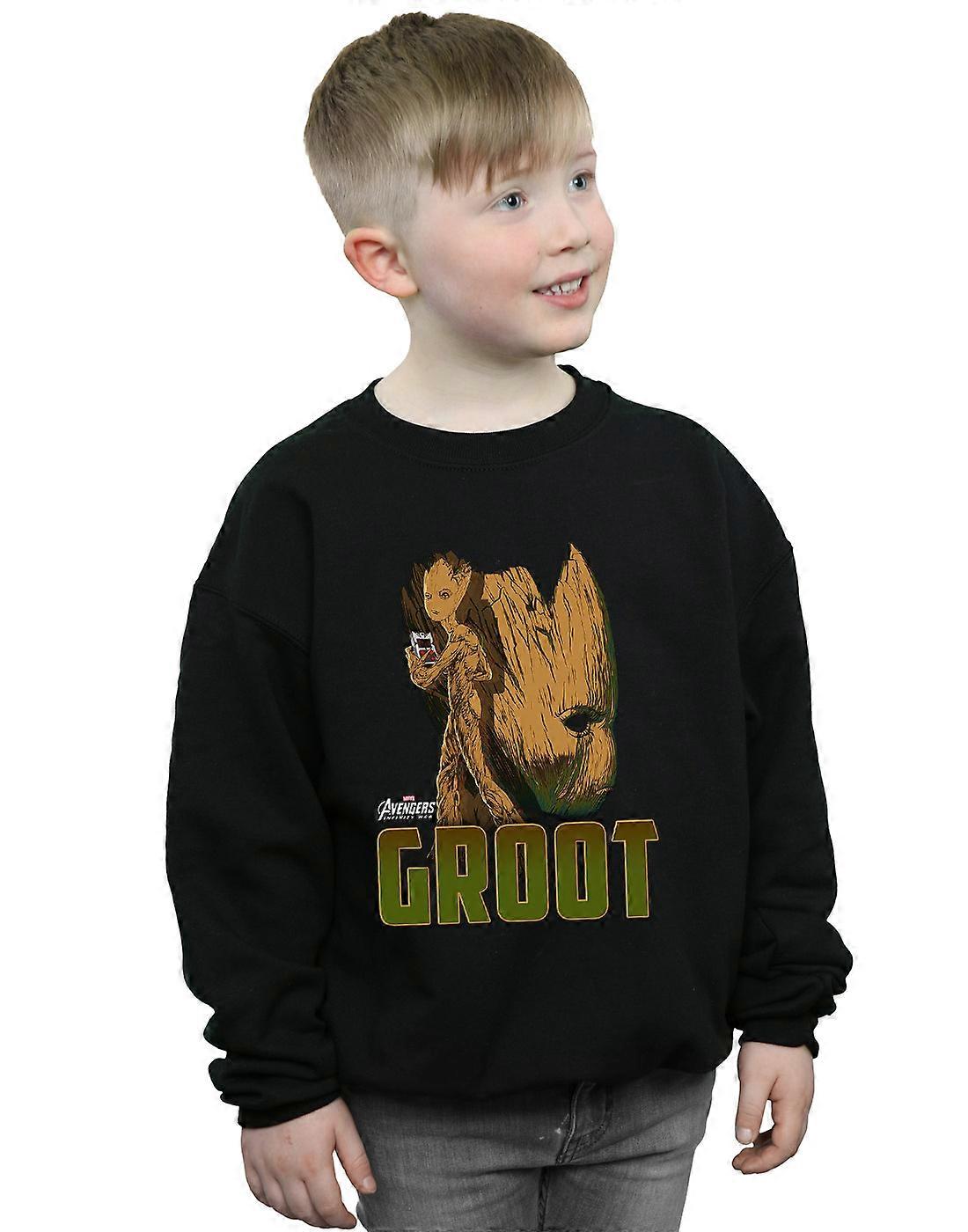 Marvel Boys Avengers Infinity War Groot Character Sweatshirt