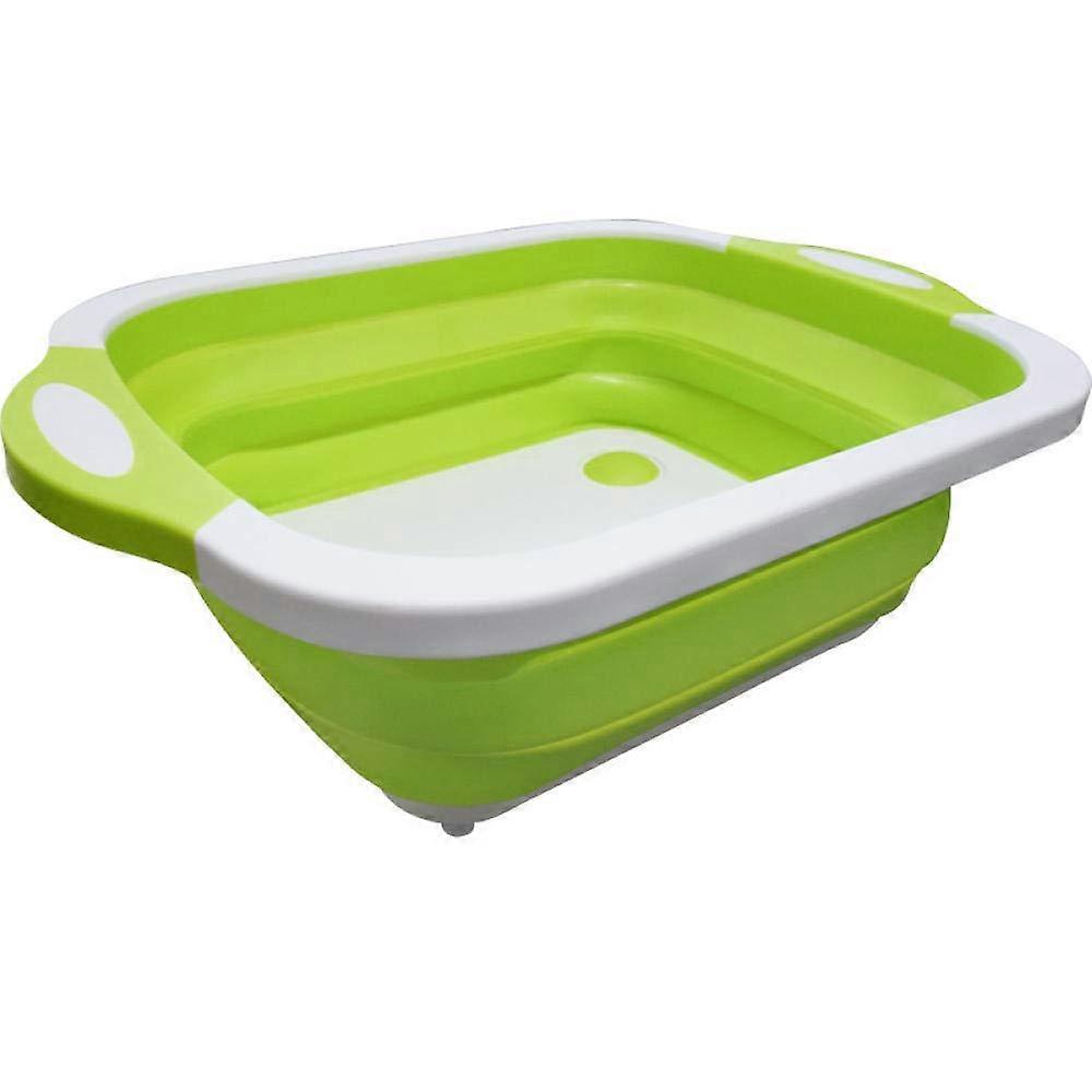 Foldable Cutting Board with Drain Basket, Collapsible Sink Strainer for SpaceSaving Kitchen Use