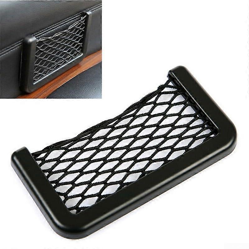 Car Interior Organizer with Elastic Net Pocket for Compact 15x8cm Side Door Storage
