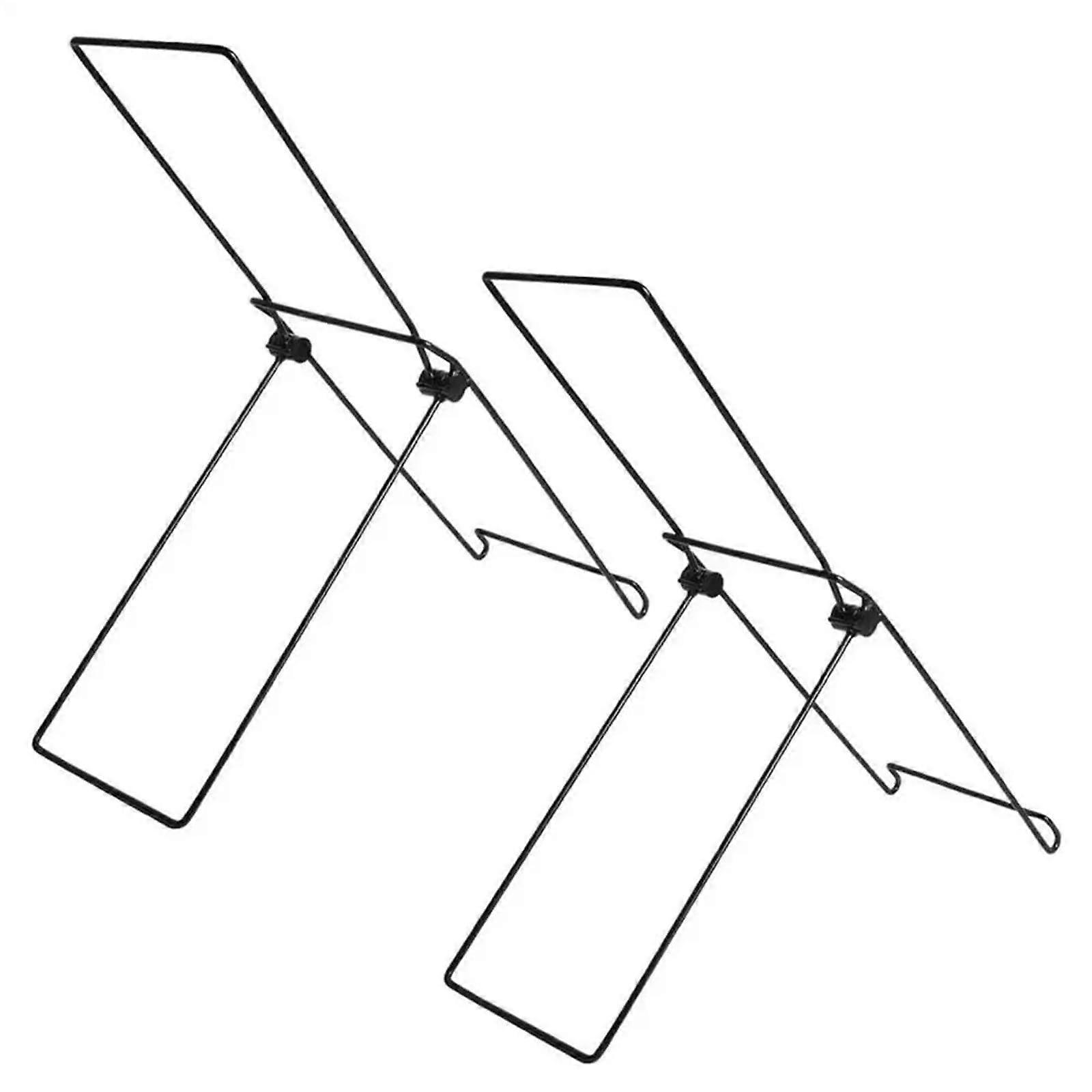 2pcs Foldable Solar Panel Stand with Adjustable Tilt Brackets Lightweight Outdoor Hiking Rack