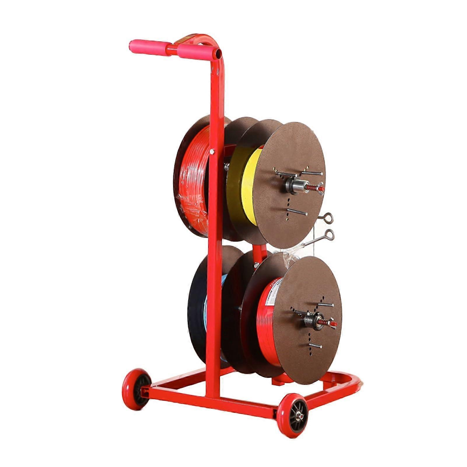 Heavy Duty Wire Spool Rack with Adjustable MultiSpool Design, 330Lbs Capacity, Steel for Electrical Use