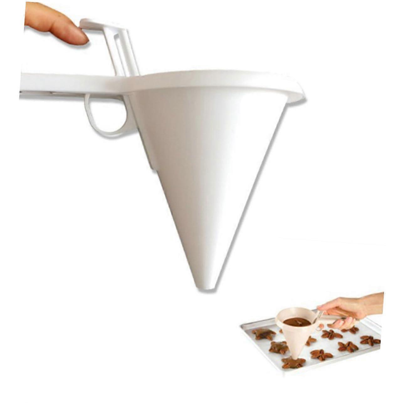 2pcs Handheld Cake Batter Dispenser and Funnel Cake Maker, Durable Plastic Baking Tool for Kitchen