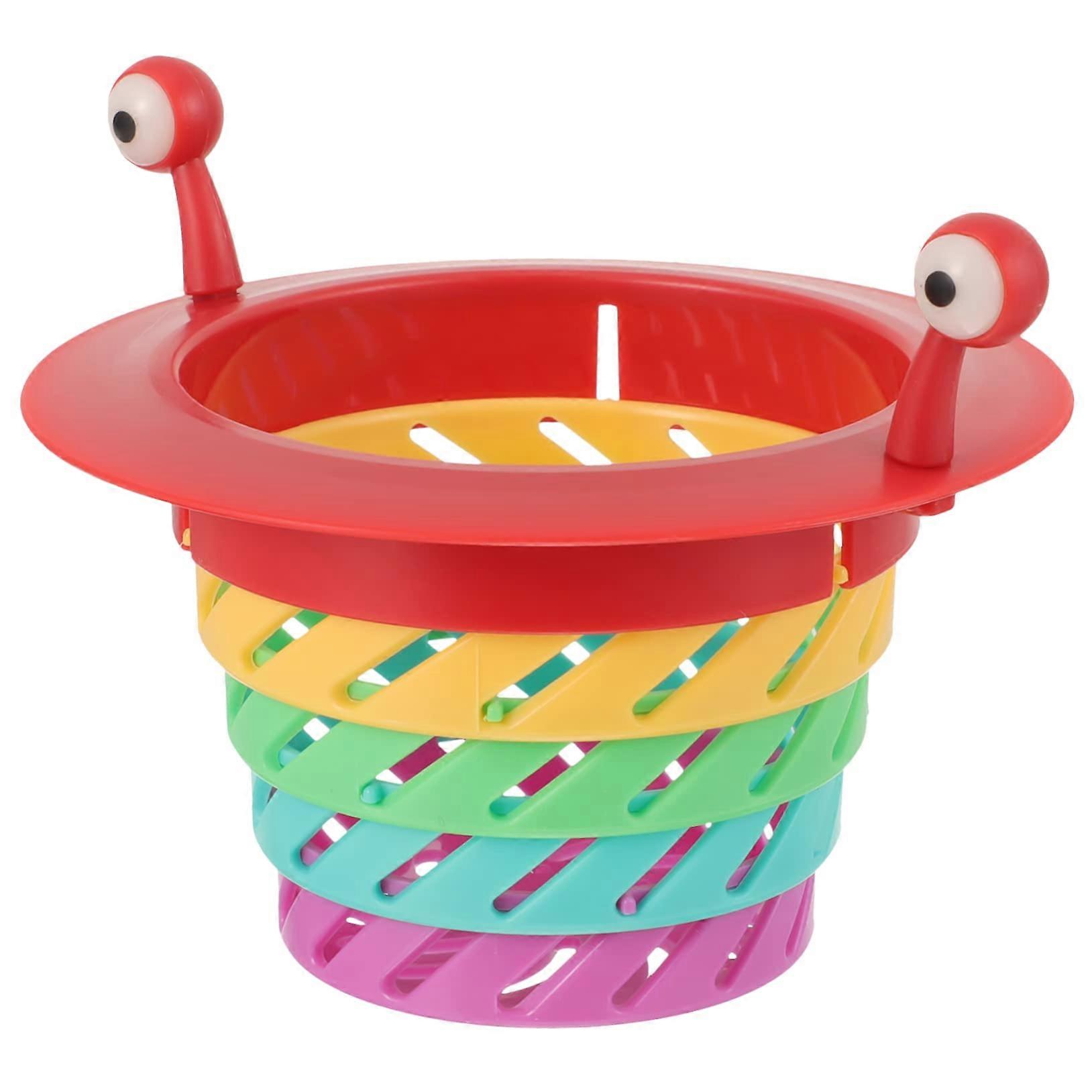 Wide Rim Kitchen Sink Strainer, Durable Plastic Drain Basket, Prevent Clogs, Easy Waste Separation