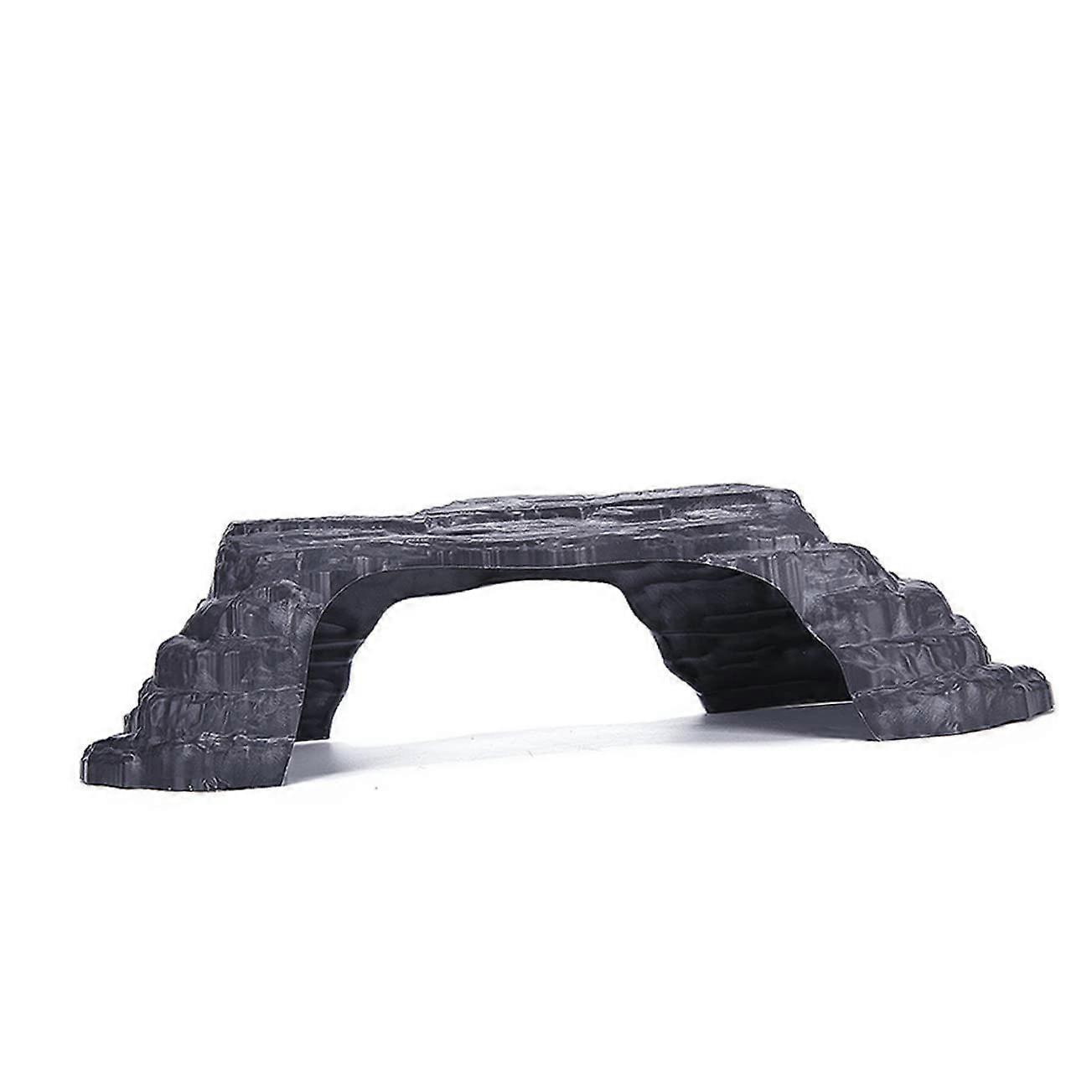 Turtle Basking Platform with Hideout Cave, Realistic Aquarium Decoration and Sunbathing Rock