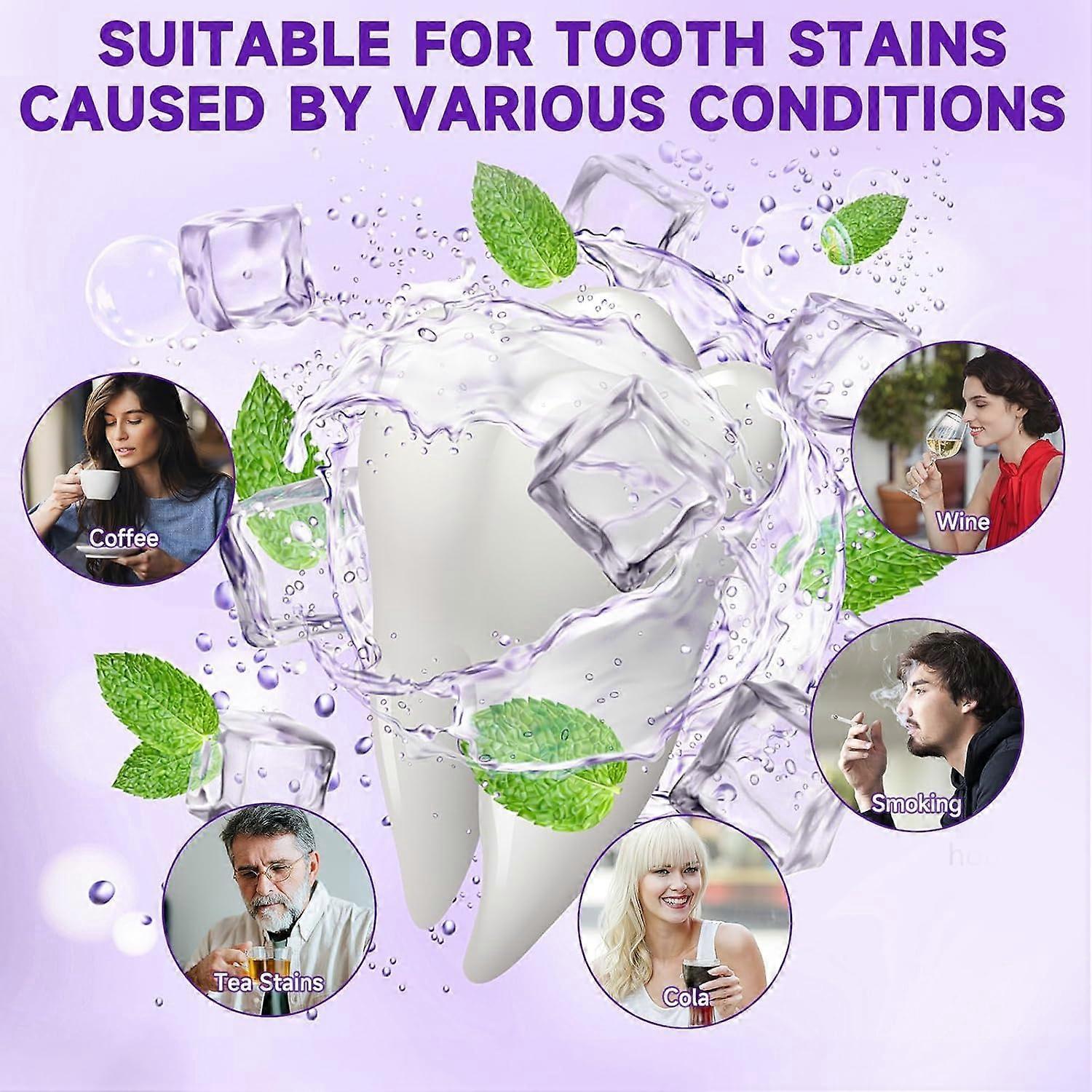 Purple Teeth Whitening Toothpaste for Stain Removal, Instant Colour Correction, 95 Fl Oz Pack