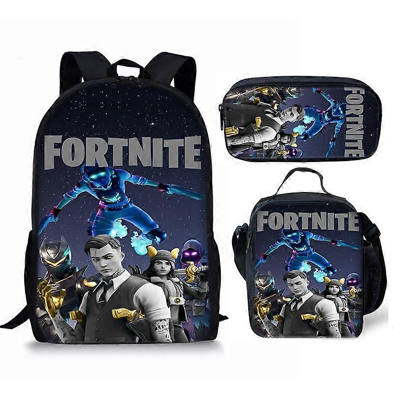 Fortnite Fortnite Backpack Large Capacity Three-piece Set Peripheral Backpack Student School Bag