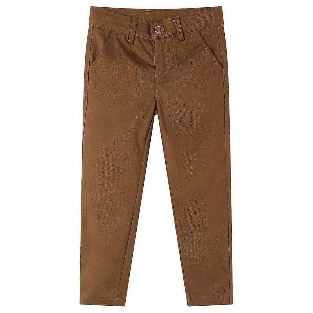 Kinderbroek 128 cognackleurig