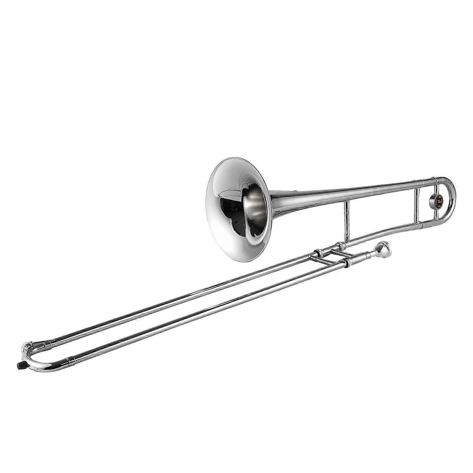 Silver Plated Alto Trombone Bb with Clear B Flat Tone and Durable Brass for Balanced Playability
