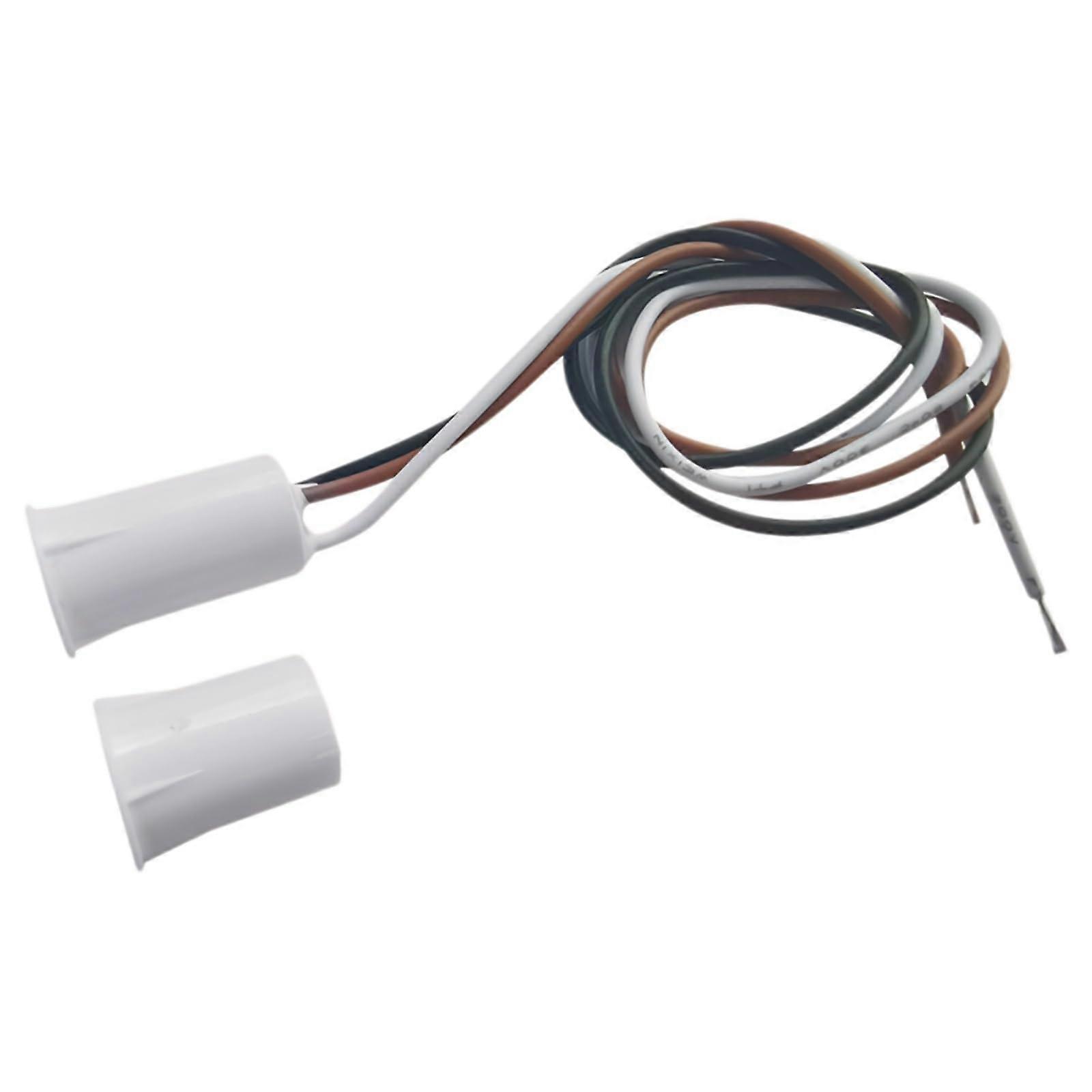 Wired Recessed Door Window Alarm Sensor, Magnetic Contact Switch for Home Security, 2 Pack