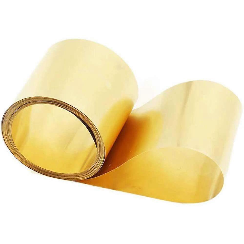 0.1mm Brass Sheet Roll 50mm Width H62 Copper Foil Sheet  Conductivity for DIY Projects