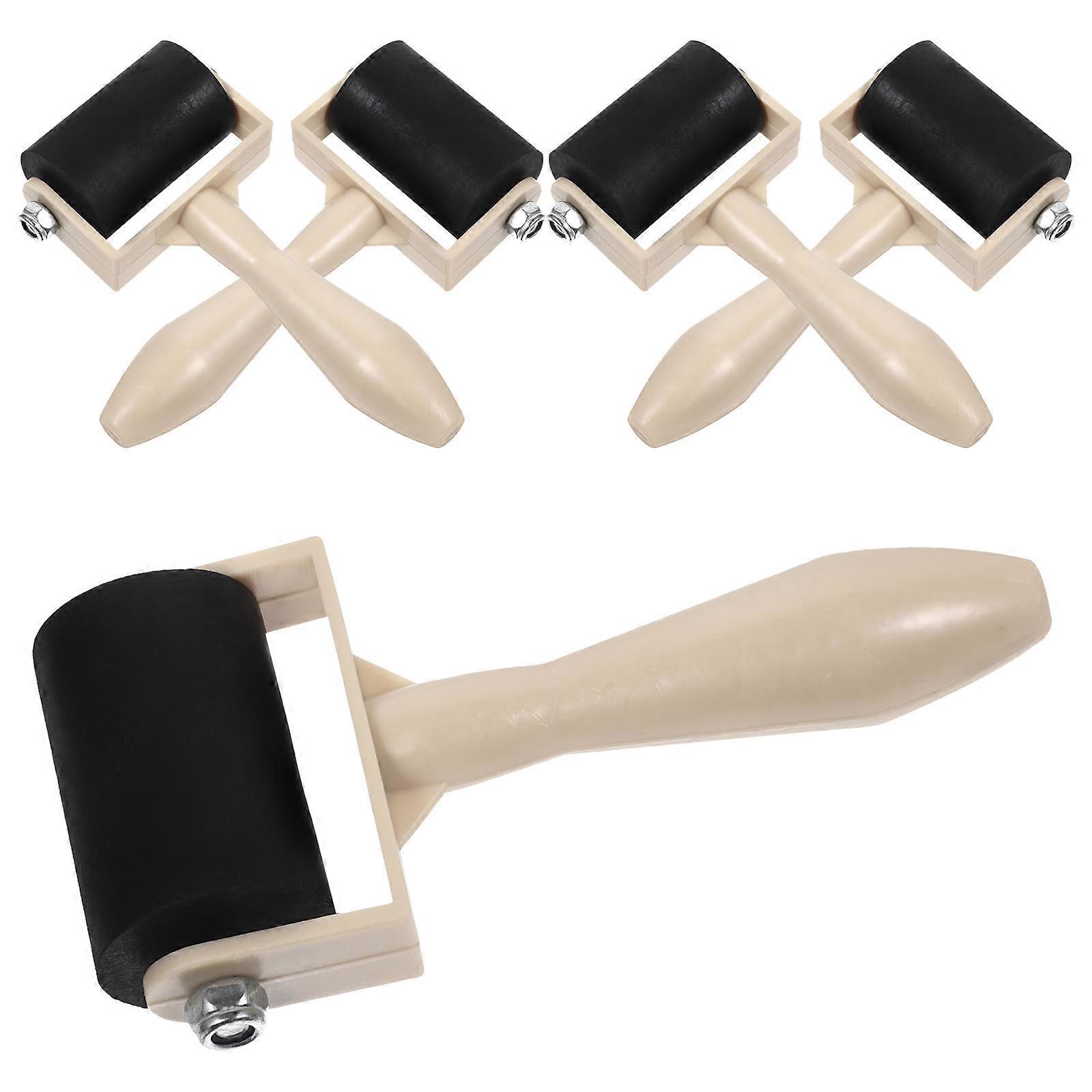 Printmaking Roller Tool for Printmaking Use with 5Pcs Set Black
