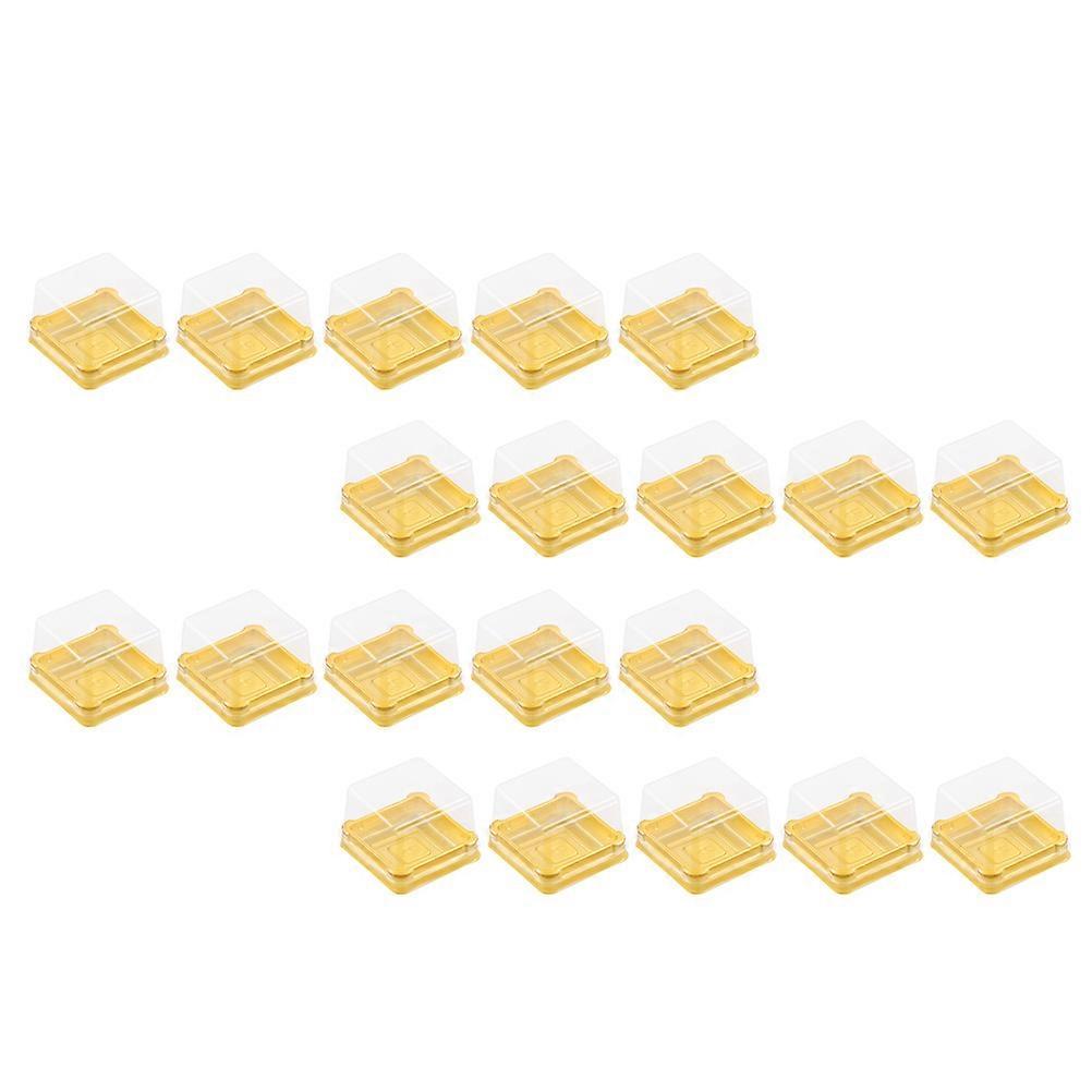Plastic Dessert Boxes Square Baking Moon Cake Wrapping Boxes 150Pcs