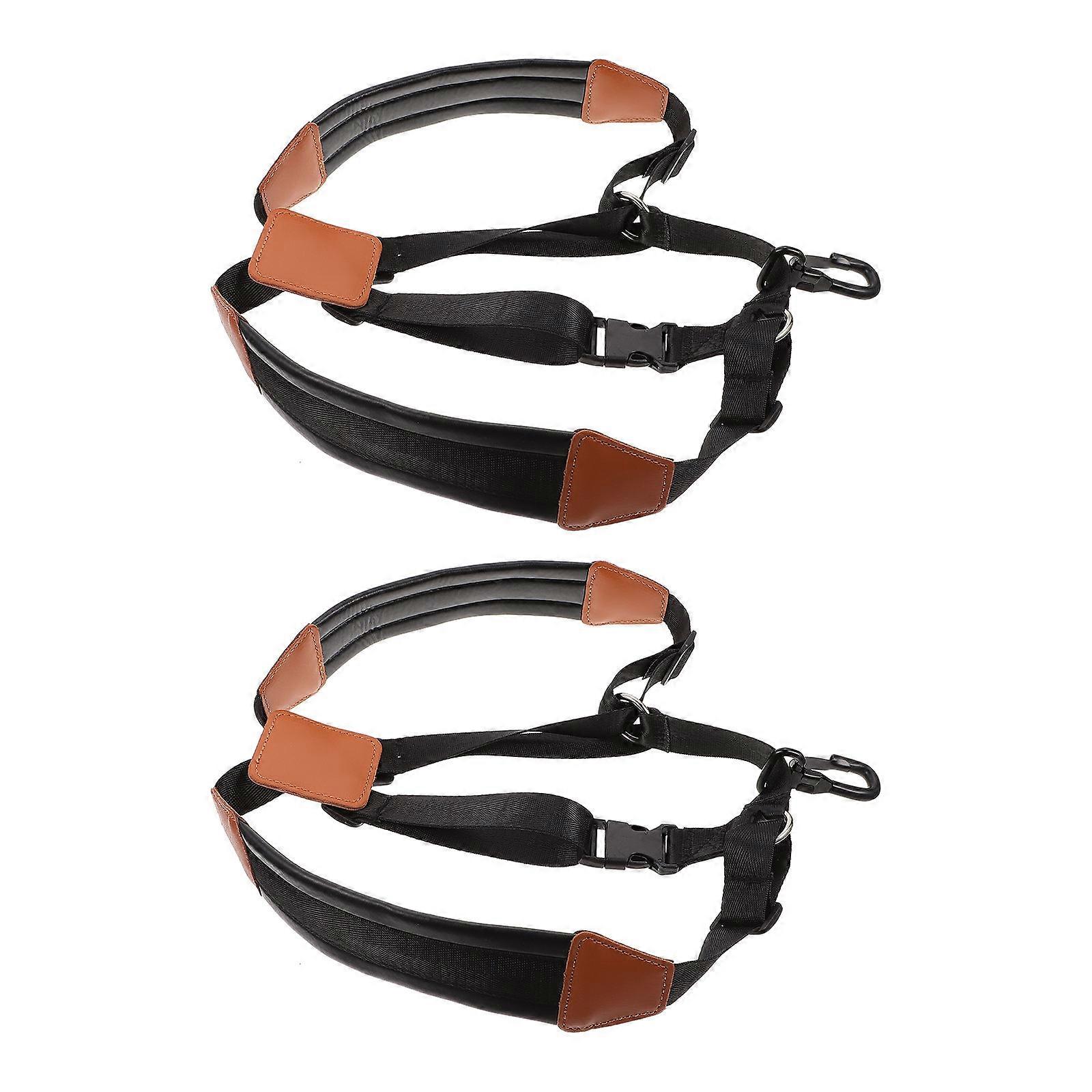 Black Kids Saxophone Shoulder Strap for Comfortable Use 2Pcs Set