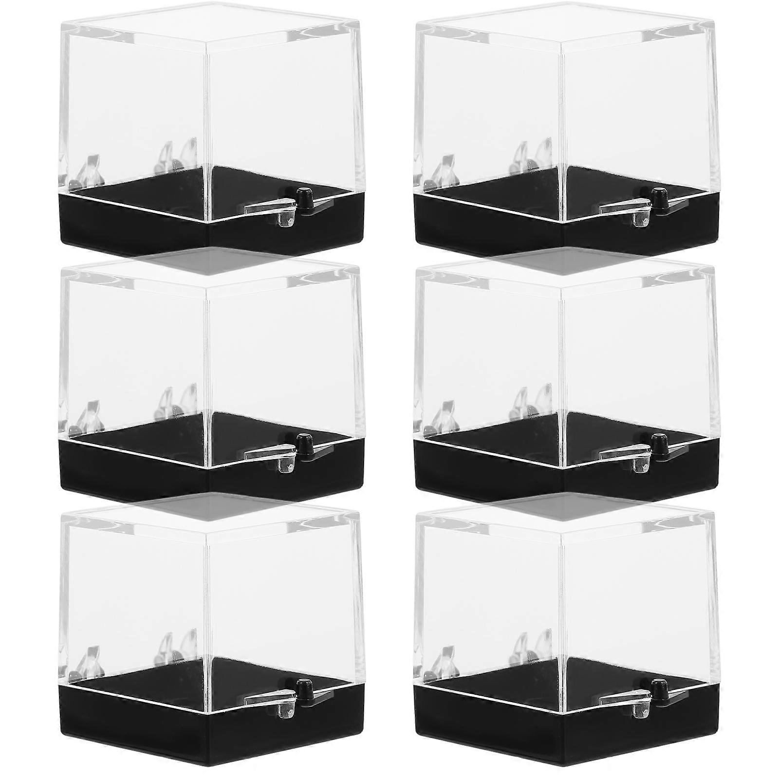 Transparent Mineral Showcase Plastic Display Box for Protection 30Pcs