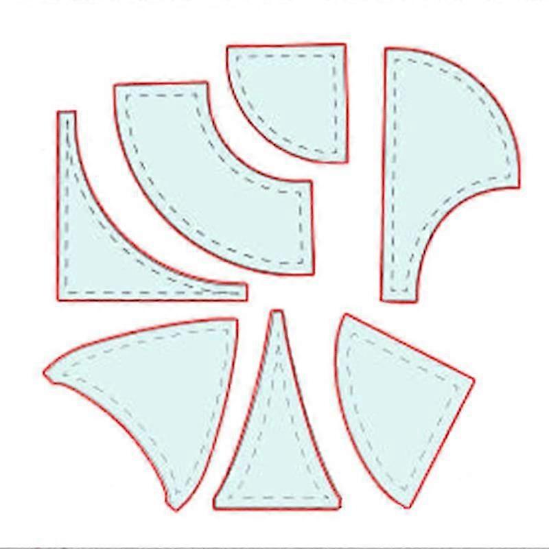 7PCS Table Flag Quilting Ruler Kit Patchwork Ruler Quilting Tools DIY