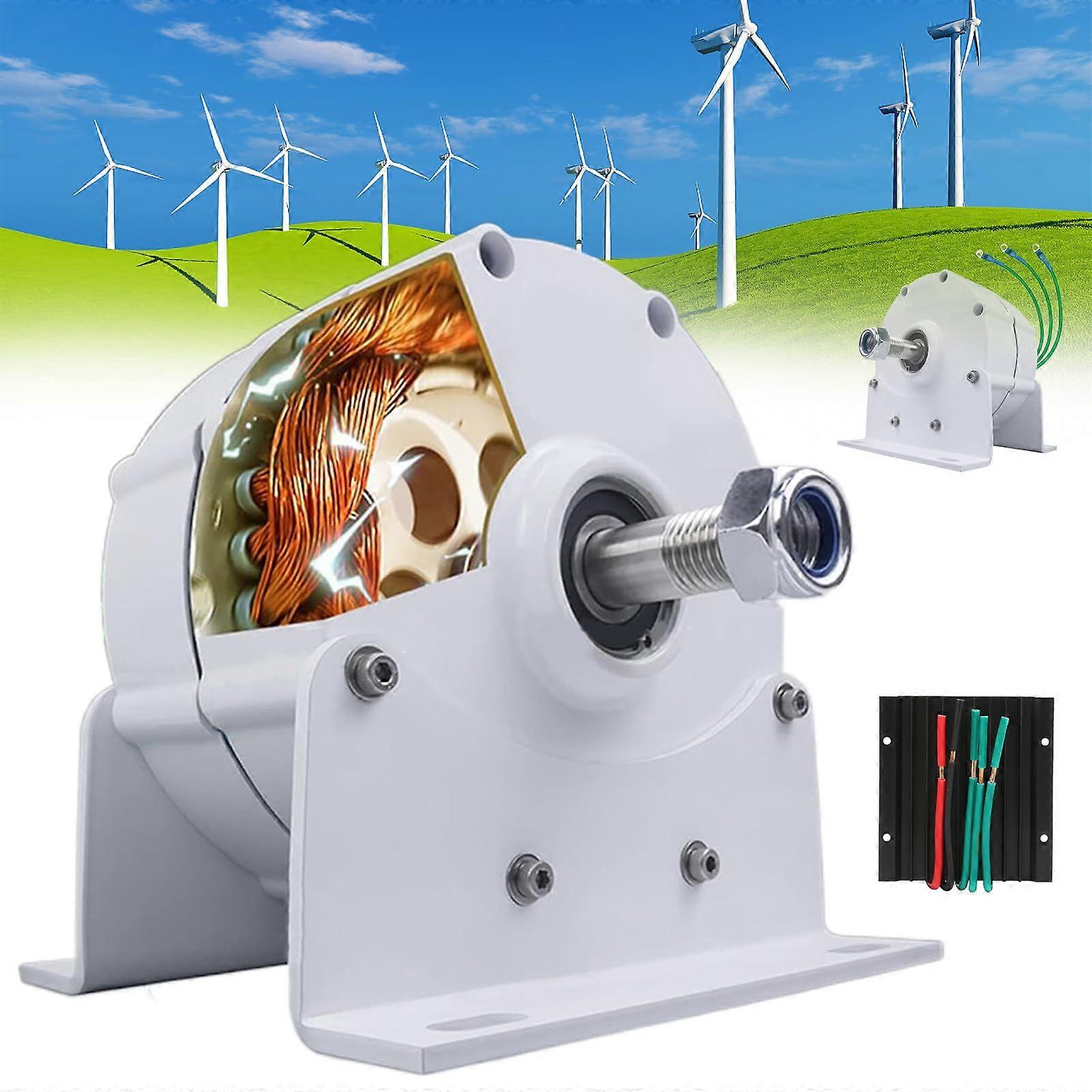12000W 3 Phase Gearless Permanent Magnet Wind Turbine Generator with Controller,  Efficiency