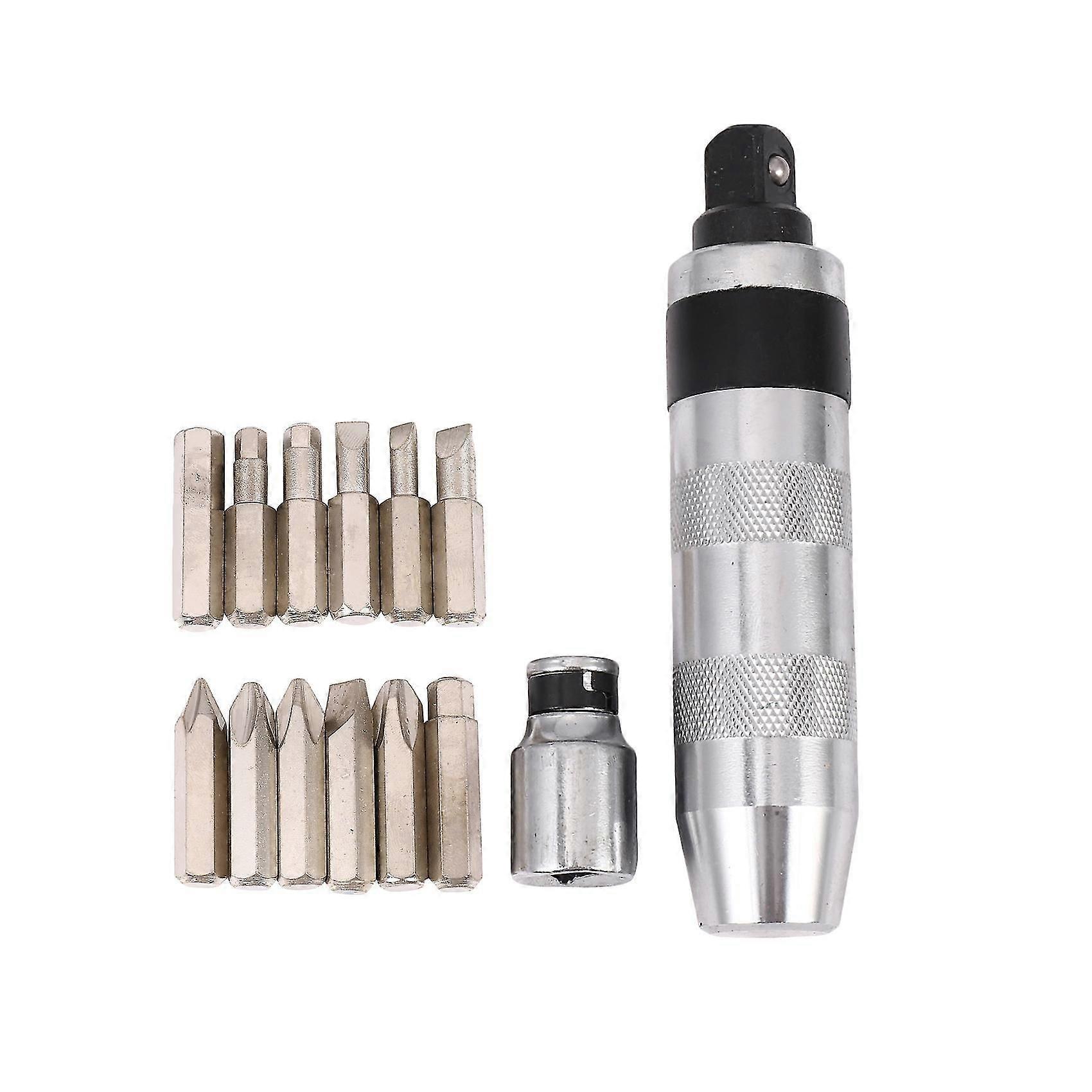 14pcs/set Multi-purpose Impact Screwdriver Set Driver Heavy Duty Chisel Bits Tools Socket Kit Rever