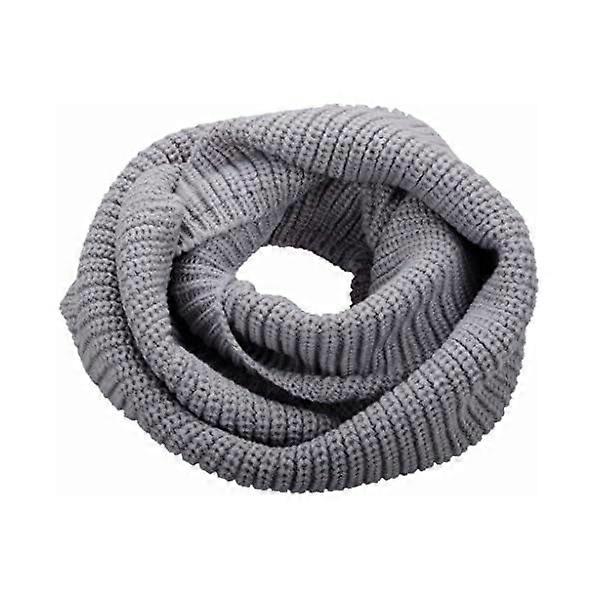 Womens Thick Ribbed Knit Winter Infinity Circle Loop Scarf