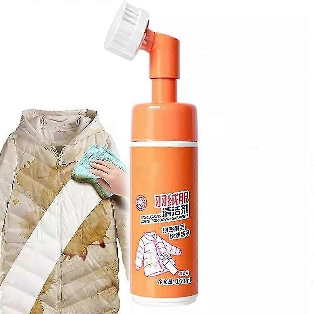 Dry Cleaning Agent with Brush Head for Down Jacket, 160ml Down Jacket Cleaner