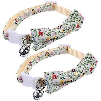 Cute Cat Collar with Bell Bow Tie Cat Collar 6Pcs Adjustable Collars