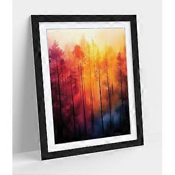 PRETTY MULTI COLOUR SUNSET FOGGY FOREST Jigsaw Puzzle Brain Teaser AY0167