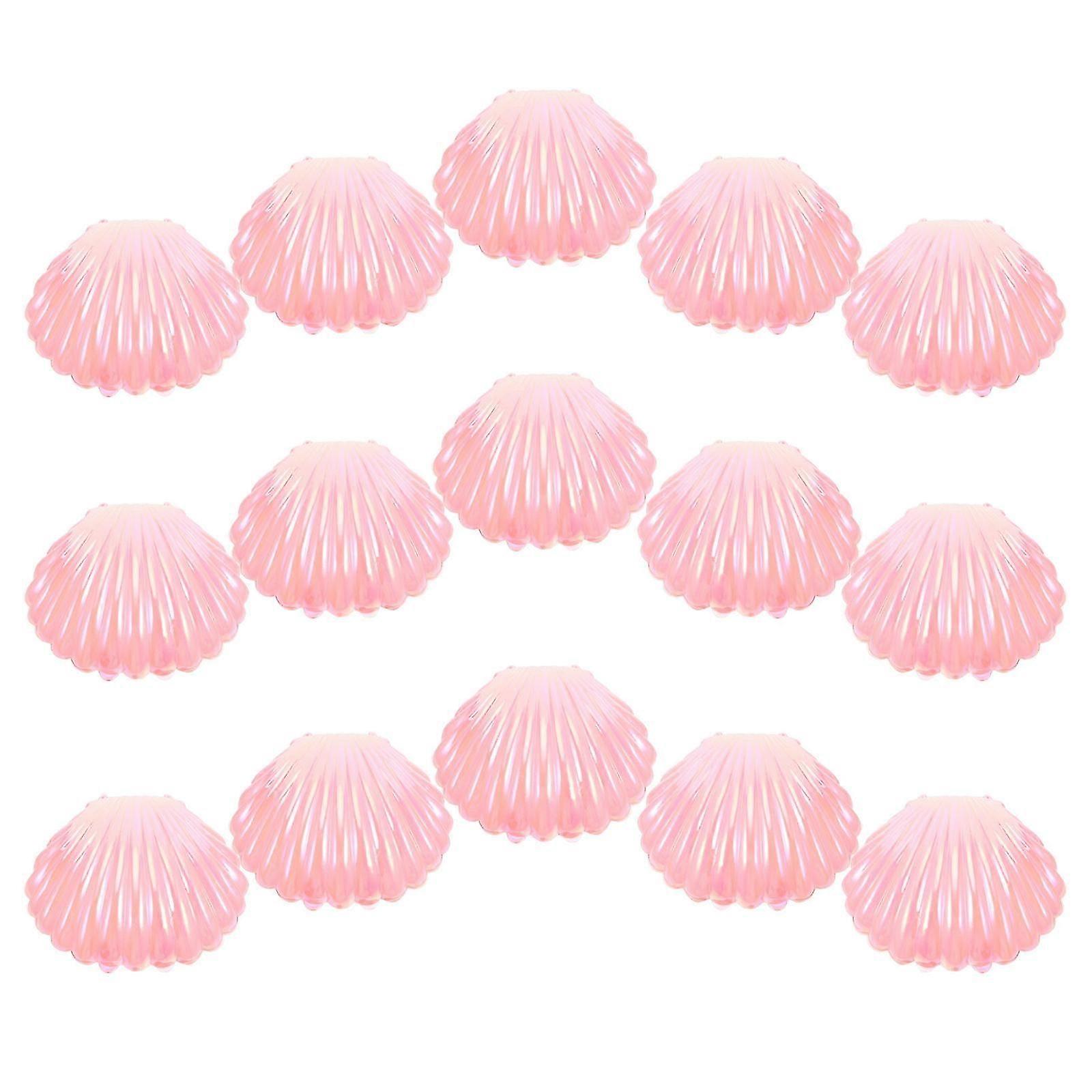Shell Candy Boxes Pink for Wedding Use with 30Pcs Plastic Containers
