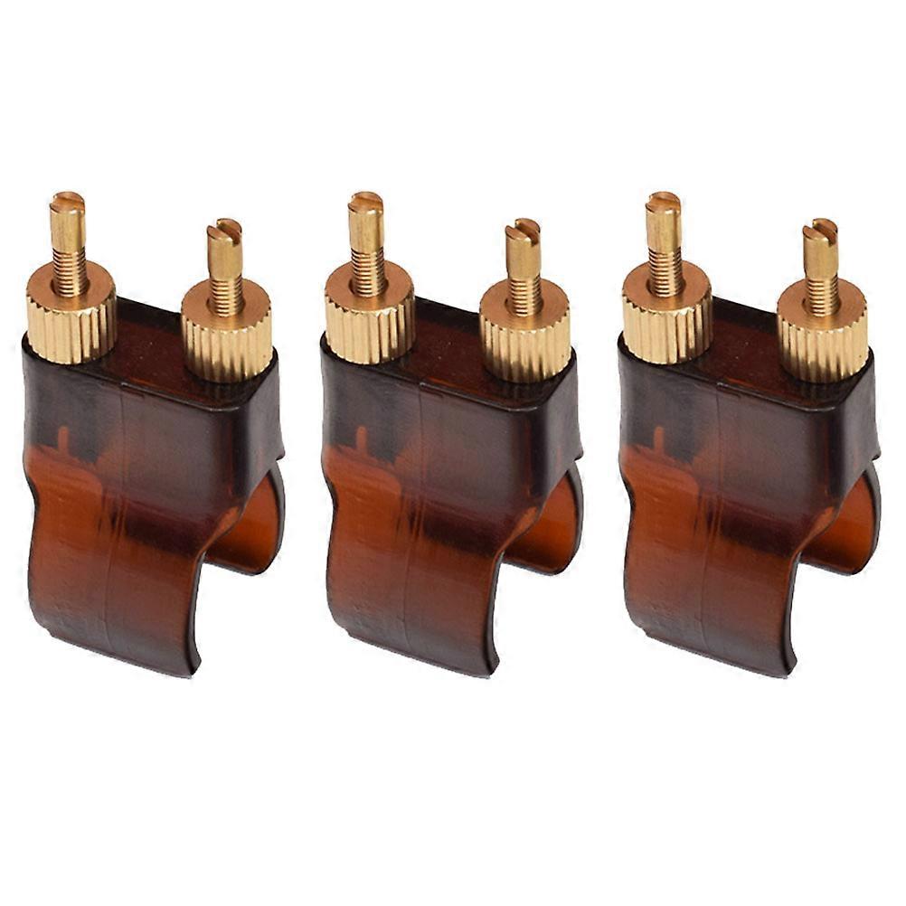 3Pcs Brass Erhu Fine Tuners Practical String Adjusters (Assorted Color)