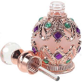 15ml Glass Perfume Sample Bottle, Rose Gold, Essential Oil Storage for Travel and Home Decor