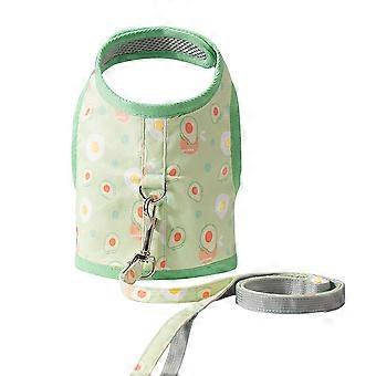 Pets Strap Green Cat Vest Harness with Leash 3Sets Puppy Accessories