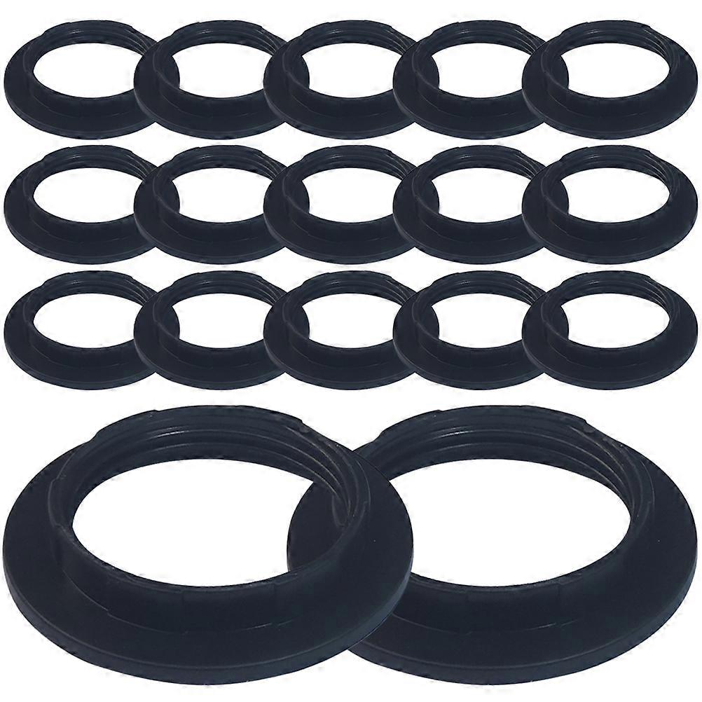 Lamp Shade Ring Lampshade Fitting for Lamp Use 50Pcs Black E27 Socket Retainer