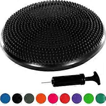 MOVIT Inflatable Balance and Seat Cushion - Black - For Yoga and Fitness - PVC