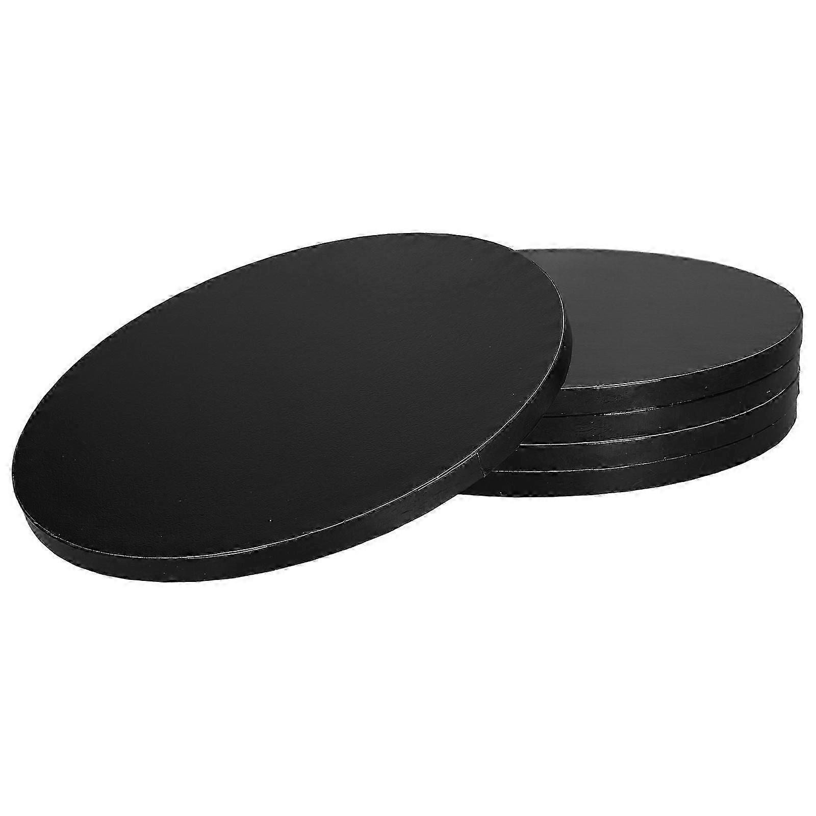 Round Cake Boards | Black | 5Pcs | For Baking Mousse Cupcake